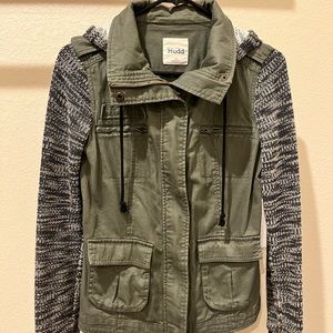 Army green utility jacket